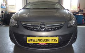 Opel Corsa instalace zámku řazení Construct + parkovací asistent Jablotron